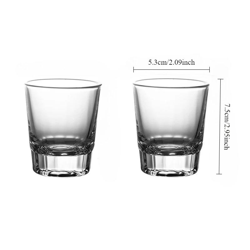 80ml/120ml Luxury Wine Glasses Transparent Shot Glass Bar Exquisite Whiskey Glass Party Vodka Bourbon Cups Cocktail Glass Cup 2pcs
