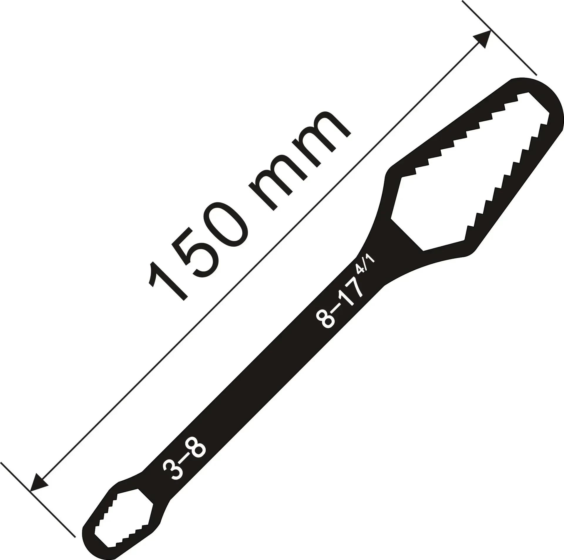 

3-17mm Universal Torx Wrench Self-tightening Adjustable Wrenches Board Double-head Torx Spanner Hand Tools for Factory