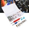 Kit di Accessori per Valvola di Condizionamento Auto da 104 Pezzi R134a R12 Set Valvole con Strumento Rimuovi Polvere per Auto Moto Camion