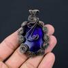 Blue Flash Labradorite Gemstone Copper Wire Wrap Handmade Pendant Jewelry Gift For Love