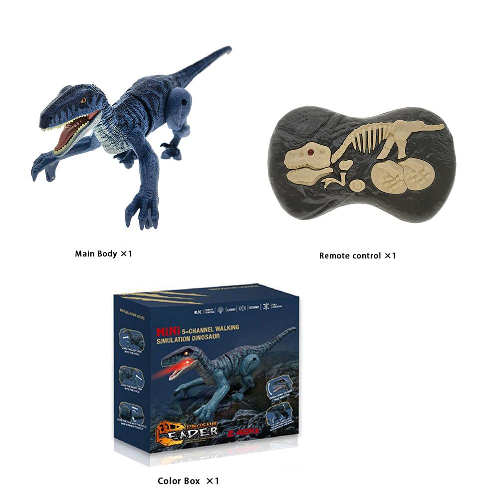 2.4GHz Remote Control Dinosaur Robot Walking And Roaring Mini Dinosaur Light And Sound Ideal Children's Birthday Christmas Gift