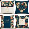 Pillow Cover Sofa Pillow Cover Peach Skin Linen Cushion Home Supplies Christmas Pillow