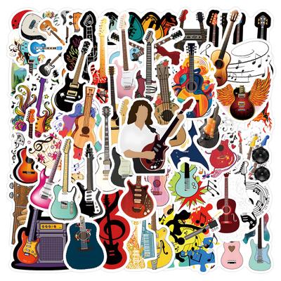 55 Guitar Guitar Instrument Graffiti Stickers Scooter Laptop DIY Stickers