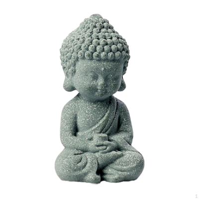 Buddha Figurine for Meditation, Resin Sitting Office Decor