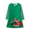 Girls' Embroidered Long Sleeve Knit Dress - European & American Princess Style for Spring & Autumn