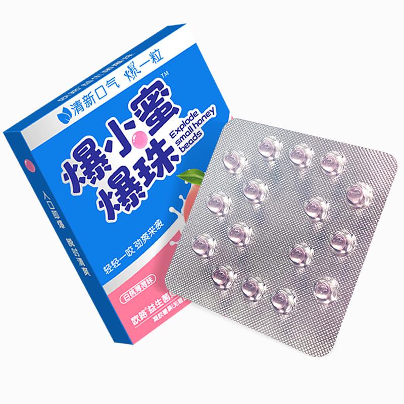 

Сяо Ми Свежее Дыхание Белый Персик Мята Взрывающиеся Бусины Конфеты Жевательная Резинка