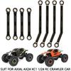 8PCS Black Coating Brass Links Rod Linkage Set for Axial AX24 XC-1 1/24 RC Crawler Car Upgrade Parts