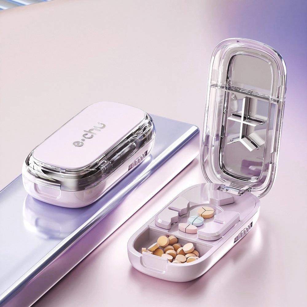 Portable Drug Tablet Medicine Dustproof Newest Quartering Pill Cutter Storage Box Divider Organizer Crusher Pill Cutter