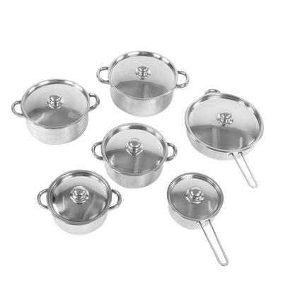 Edelstahl Kochgeschirr Set Induktion Küche Kochen Bratpfannen Set mit Bratpfanne Suppentopf Milchtopf