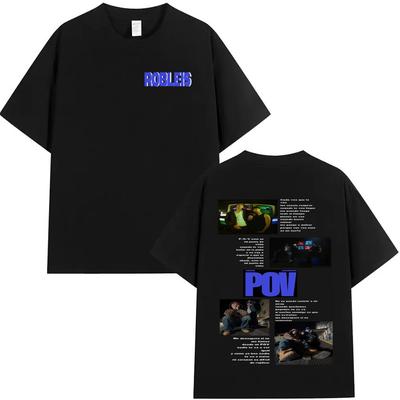 Hot Rapper Robleis Trendy Pop Music 2025 Crewneck T Shirts Mens Women Fashion Tee Shirts Y2K Casual Cozy Cotton Tshirts Unisex