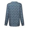 Womens Fashion Casual Button Long Sleeve Vintage Print T-Shirts Tops Blouse