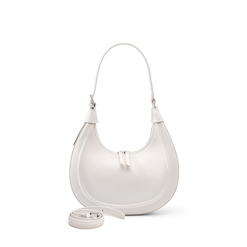 High-end Leather Half-moon Bag, Niche Design, Single-shoulder Crossbody Bag, Commuter Crossbody Women's Bag