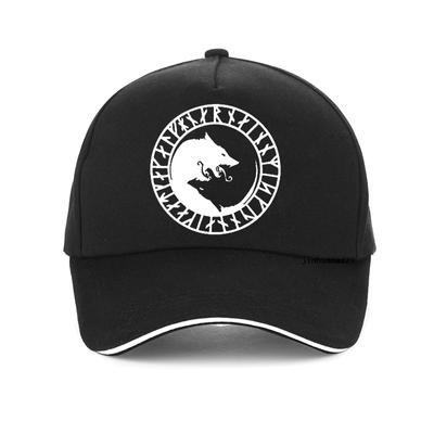 Rune Viking WOLF Print Baseball Cap Unisex Tactical Viking No Mercy Only Violence Wolf Hat Unisex Women Adjustable Snapback Hats