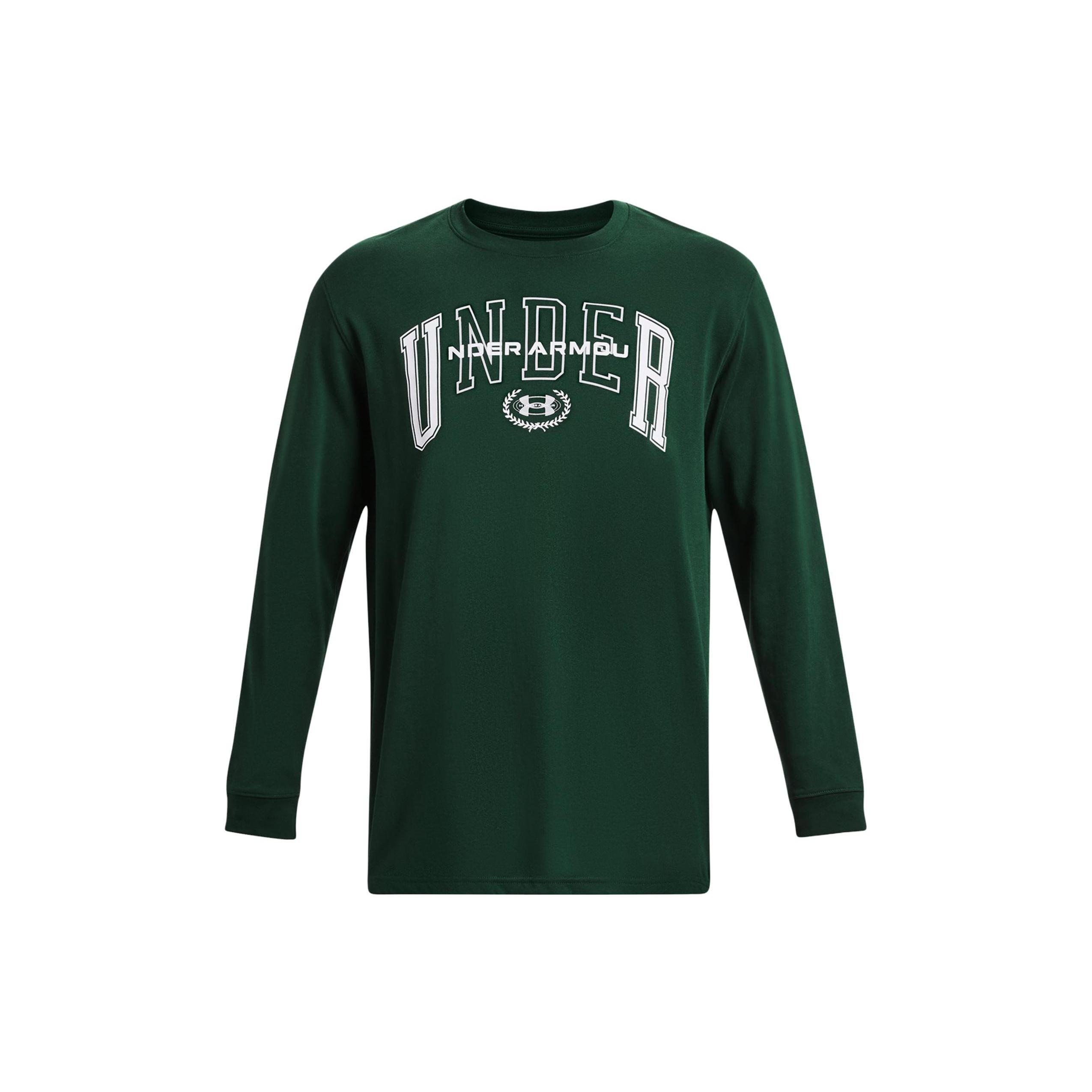 Under Armour Crest Heavyweight Long Sleeve T-shirt  Green  Men s 1379576-322 S