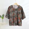 2025 Women's Floral Cotton & Linen Sun Protection Set - Shirt & Long Pants with Five-Sleeve Design