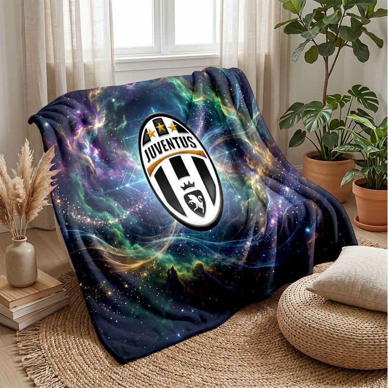 Juventus FC Themen-Decke Weiche Flanell-Decke Plüsch-Überwurf Gemütliche Sofa-Bett-Decke für Wohnkultur