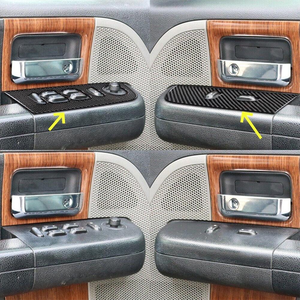 2xCarbon Fiber Interior Front Window Control Cover Trim For Ford F-150 FX4 04-08