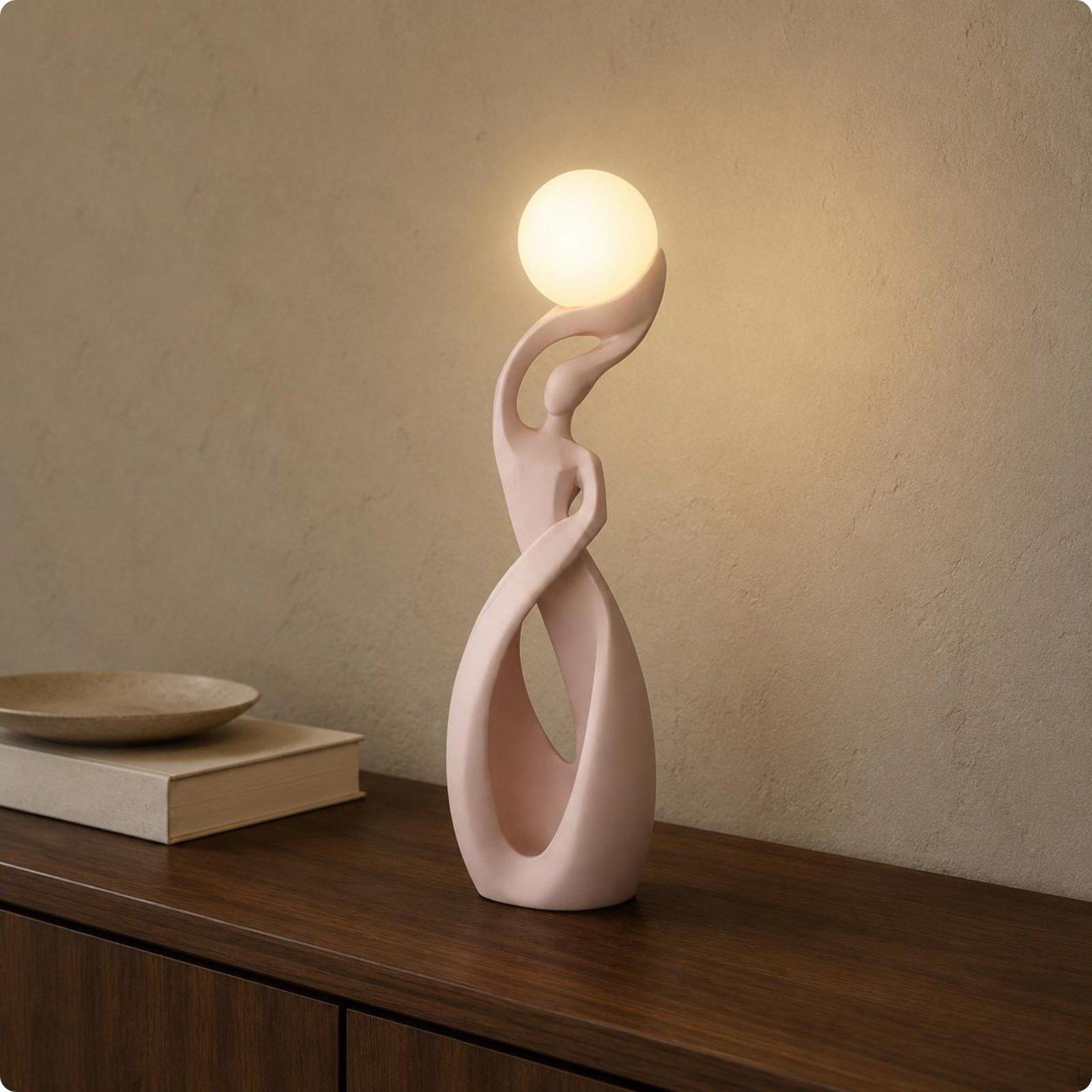 Abstract Resin Figurine Electroplated Finish Sculpture