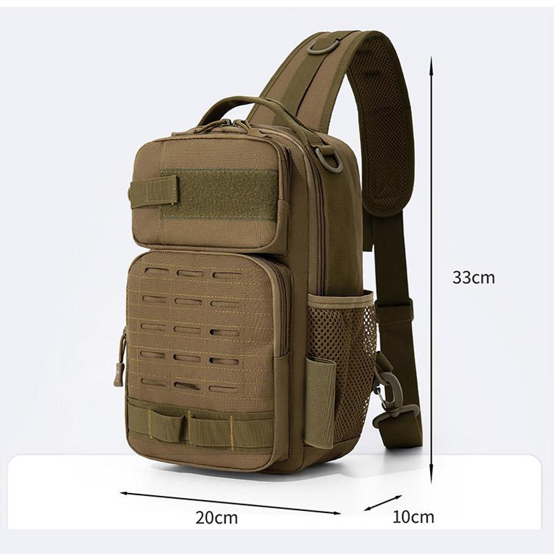 Tactical Climbing Chest Bag Backpack Accessories Lure Outdoor Fishing Camping Hiking Bag With Rod Holder Men Molle Fanny Pack