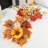 Berry And Pumpkin Candle Decor Fall Rings Wreaths, Artificial Maple Leaf Ring for Pillar Sunflower Holder, Thanksgiving Halloween Home Party