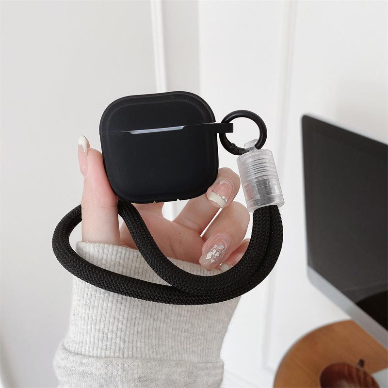 Applicable AirPods 1 Generation Protective Cover Simple Wristband Hand Rope Second Generation 1 Generation Pro1 Apple Bluetooth Headset Soft Case