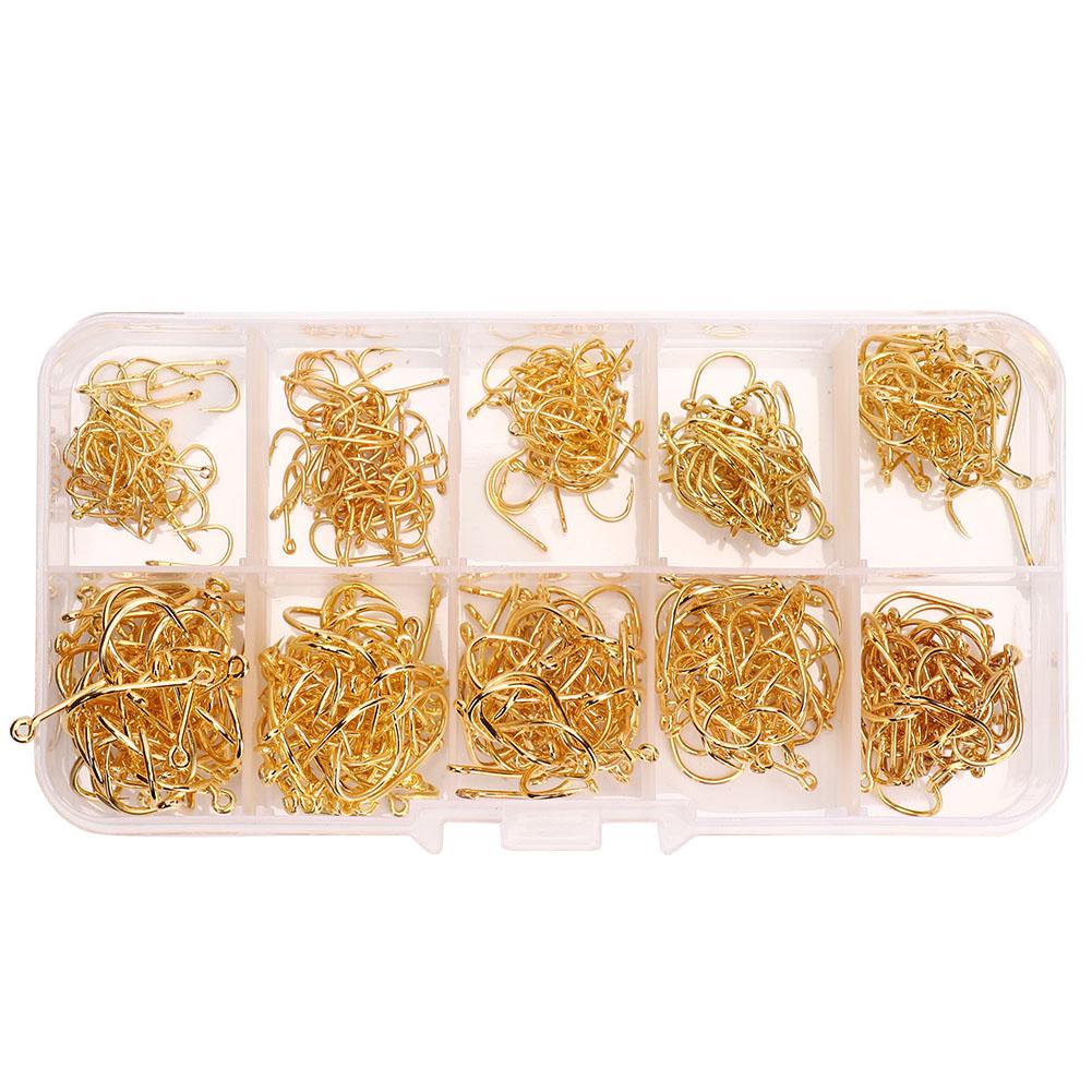 500Pcs Box High Carbon Steel Fishhooks Sharpened Barbed Circle Fishing Hooks Set 3 12 (#3)