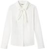 JUZUI French Commuter Lapel Scarf White Shirt