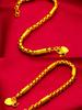 Women's Corn Fashion Thin Bracelet 24K Gold AU999 - Traditional Craft, 3D Corn Pattern, Non-constricting Chain,for Dress Outfits