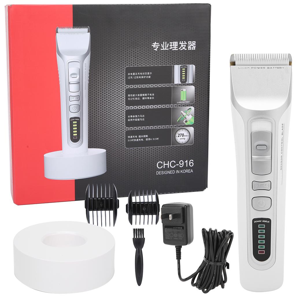 Men Electric Hair Clipper Limit Combs LCD Display Hair Trimmer Cutter