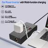 Car Power Inverter Overload Protection Universal USB-C Fast Charging Portable Car Charger with Switch Control Converter