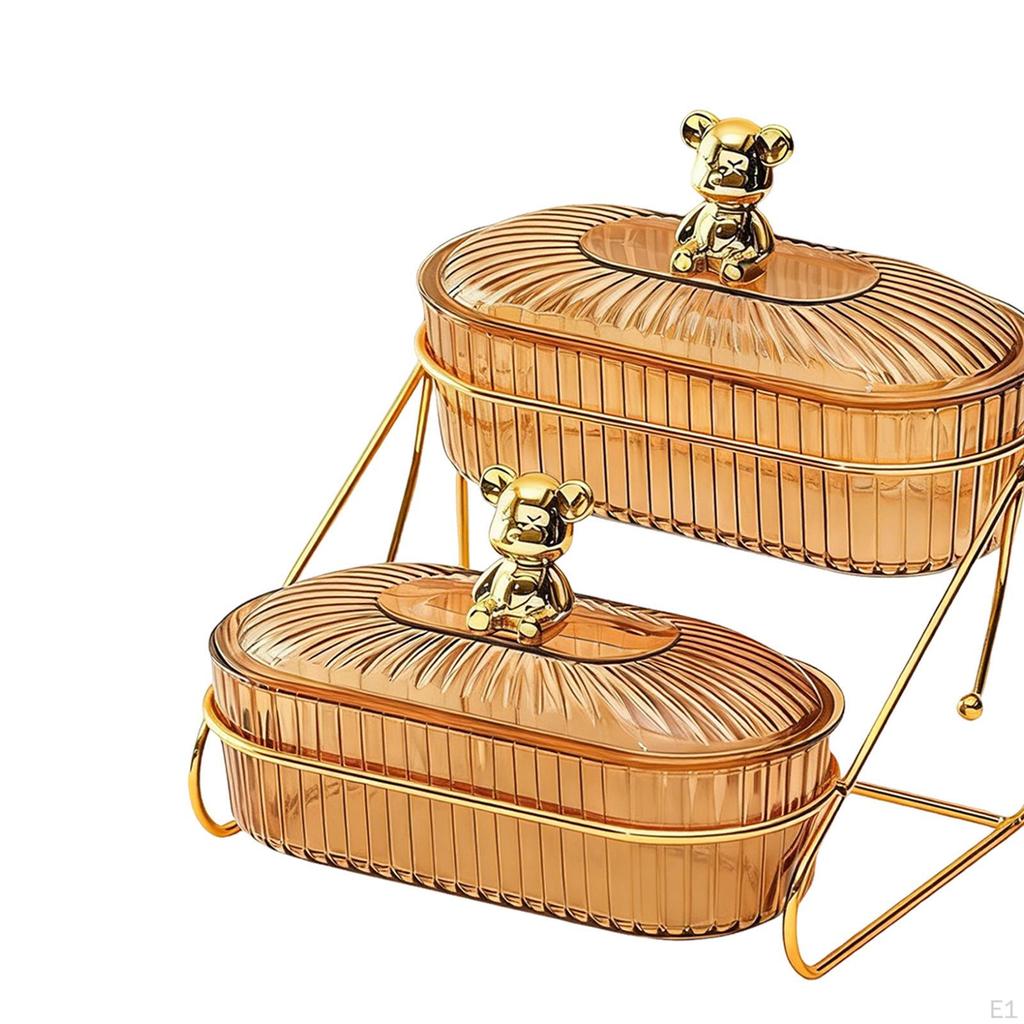 Fruit Basket Serving Tray 2 Tier Practical Stylish Fruits Storage Stand Holder Bowl for