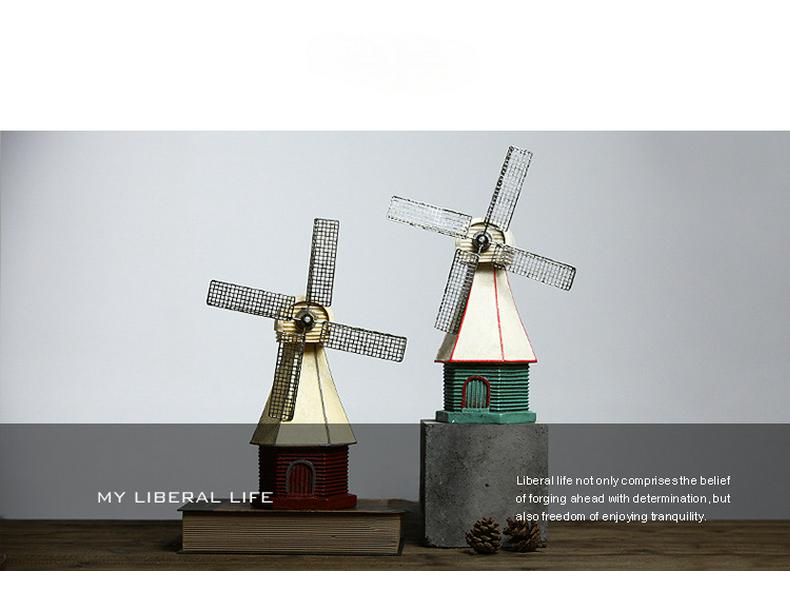 Xianci Väderkvarn Modell Bokhylla - Retro Bokhylla & Dekorationer för Vardagsrum & TV-möbel