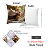 cm Cute Cat RabbitsThrow Pillow Cover A Cat and Rabbit Reading Storybooks on The Sofa Design for Home Sofa Pillowcase Decor