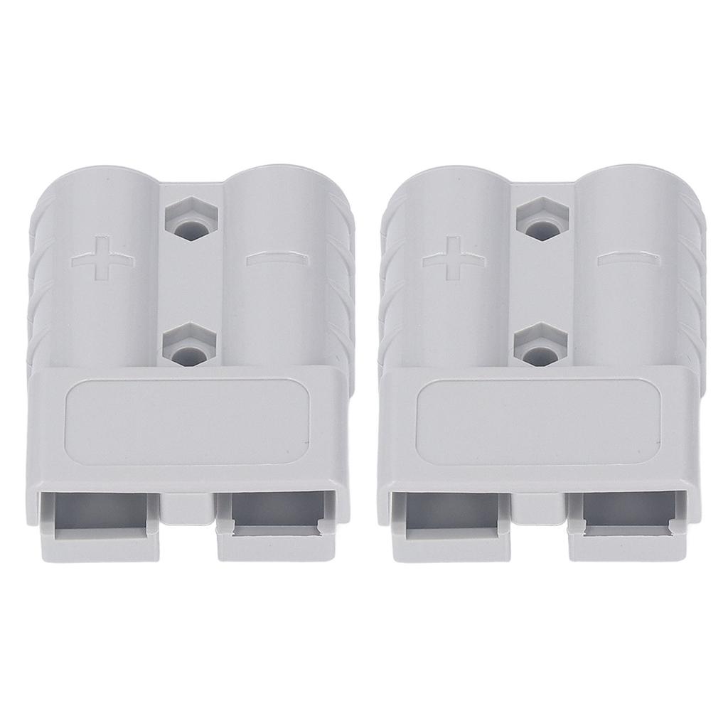 2 Set Battery Quick Connector Kit PC Shell Silver Plated Copper Terminal Battery Quick Connect Disconnect Plug 50A 600V
