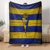 Cadiz Cf Badge Design Flannel Blanket, Soft Polyester, Modern Design, All-Season for Camping, Travel, Gifts for holidays or birthdays