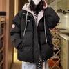 Down Jacket Women's Winter New Thickened Cotton Coat Loose Fake Two-piece Cotton Jacket
