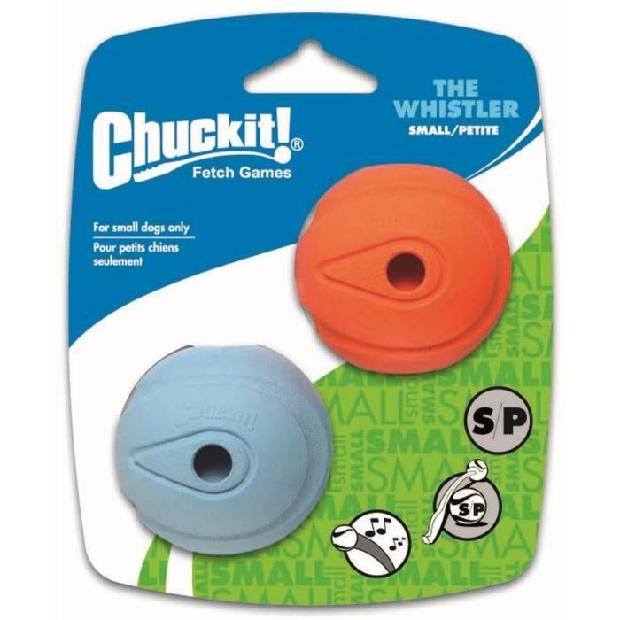 CHUCKIT! The whistler 2-PK - Balle qui siffle S en caoutchouc Ø 5cm - Pour chien