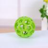 Durable Hollow Rubber Pet Chew Ball with Bell Sound Dog Cat Teeth Cleaning Toy Interactive Play Toy for Small Medium Pets