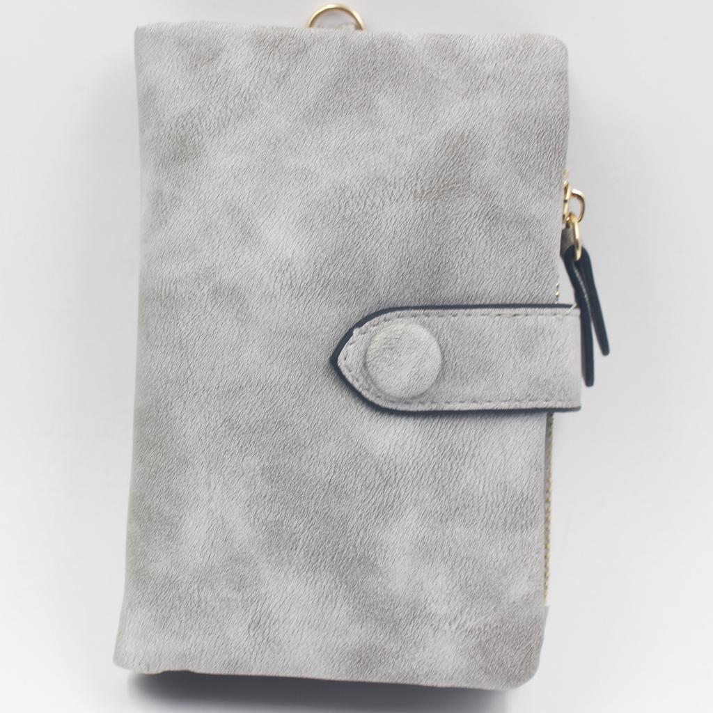 Vintage Zipper Handbag Multi Functional Handheld Leather Wallet