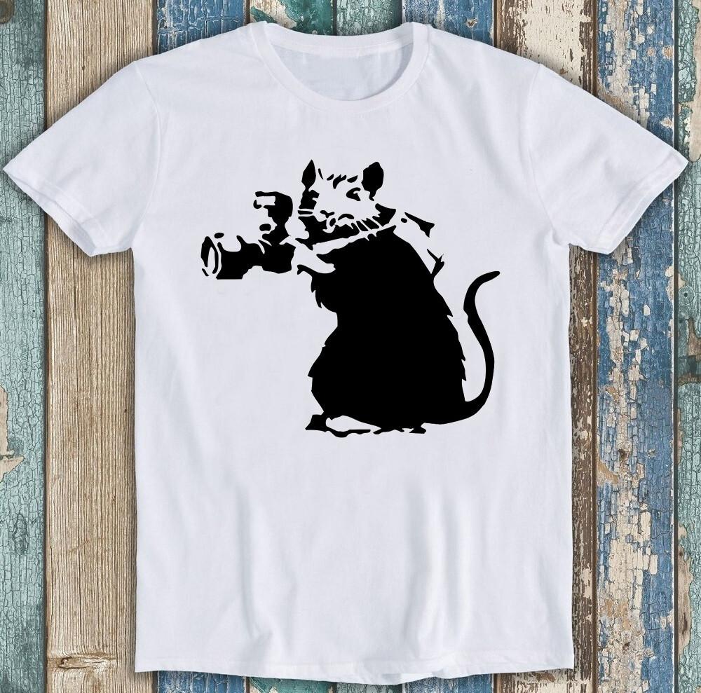 Banksy Rat Photographer Cartoon Anime Best Seller Funny Gift Tee T Shirt 1784