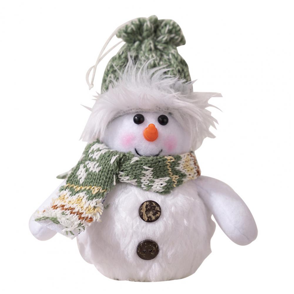 Snowman Ornament with Built-in Light Christmas Ornament Snowman Night Light Plush Snowman Doll Night Light Table for Holiday