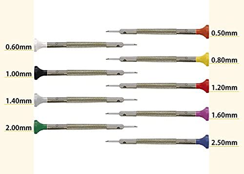 BERGEON Watch Repair Tool Set of 9 Screwdrivers with Rotating Table (BE30081S09) - Officially Imported
