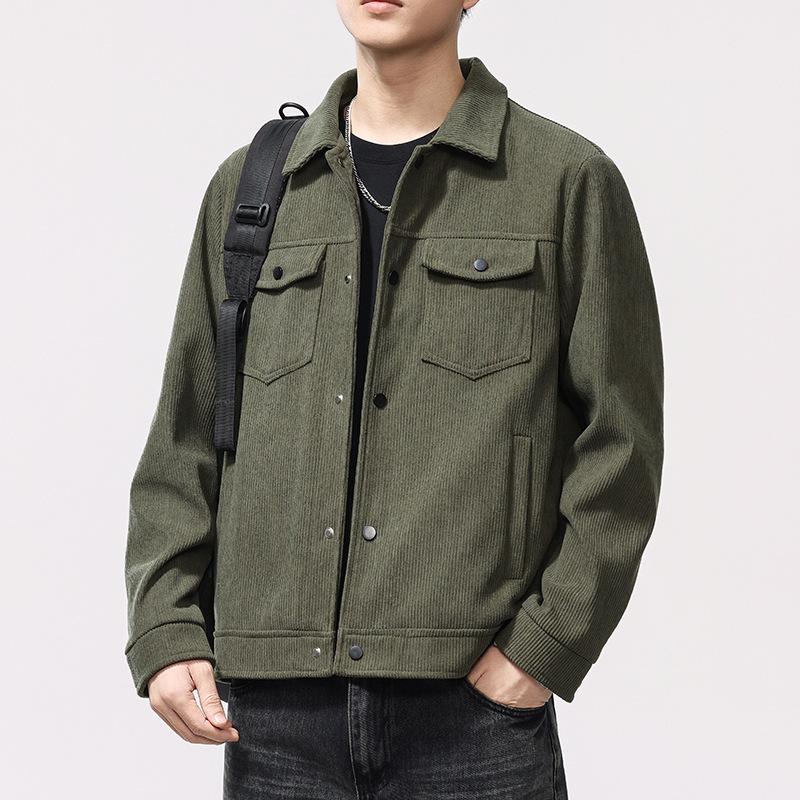 Jacket Men's New Retro Coat Spring and Autumn Versatile Loose Casual Top