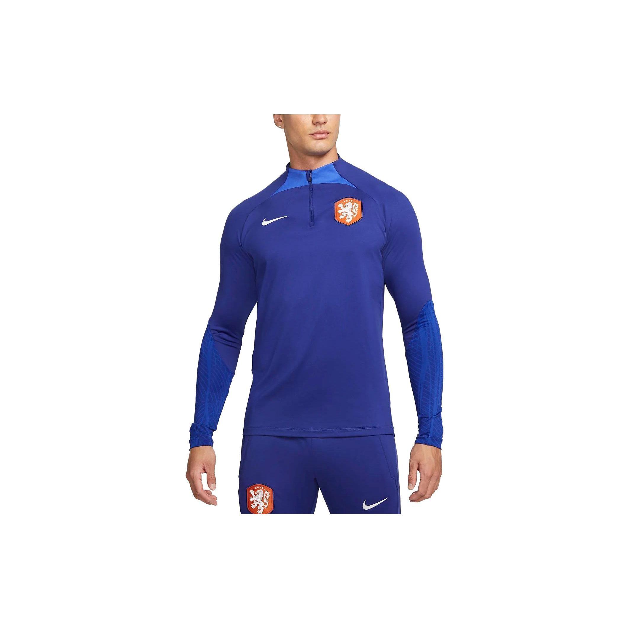 Nike Strike Netherlands National Team Training Long Sleeve Football Shirt Men Tops Deep-Royal-Blue DH6457-456 S