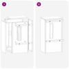 Mailbox with Storage and Door White 30 x 20 x 55 cm Steel