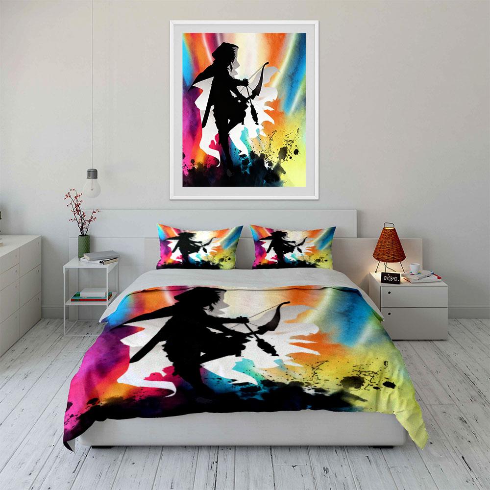 Fantasy Archer Set Artwork Soft Comfortable Duvet Cover Bedding Set Included 1*Duvet Cover & 2*Pillowcases, Gift