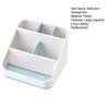 Bathroom Storage Box with 6 Compartments Large Capacity Non-Slip Design Toothbrush Toothpaste Holder Countertop Vanity Organizer