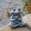 Frog Ornament Resin Material Wealth Luck Symbol Bionic Design Figure Frog Dog Meditation Ornament Indoor Outdoor Decor