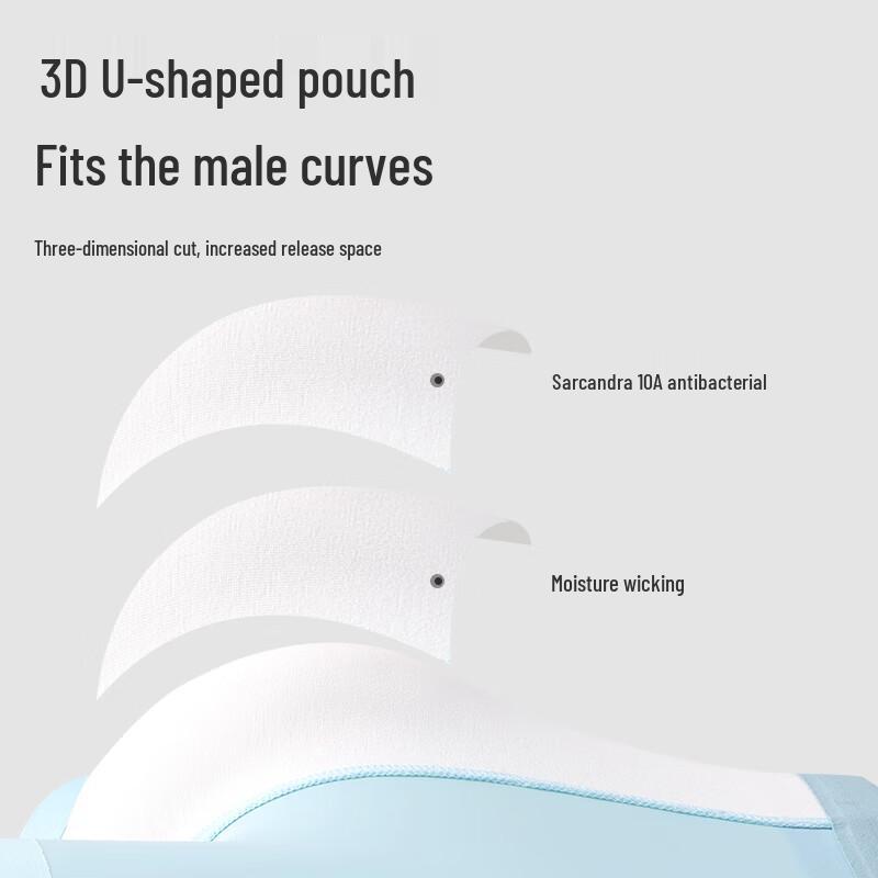 Duoduomian Men's Yu Shi Edition Seamless Antibacterial Boxer Briefs 4-Pack