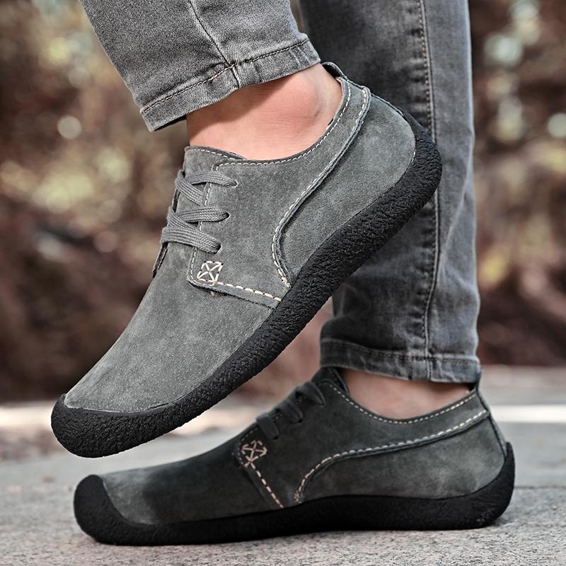 Men's flat shoes Comfortable minimalist design style Daily office driving Outdoor leisure business walking men's Plus Size shoes